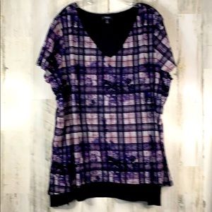 Simply Vera Wang Plus Size 2X Sheer Top Blouse